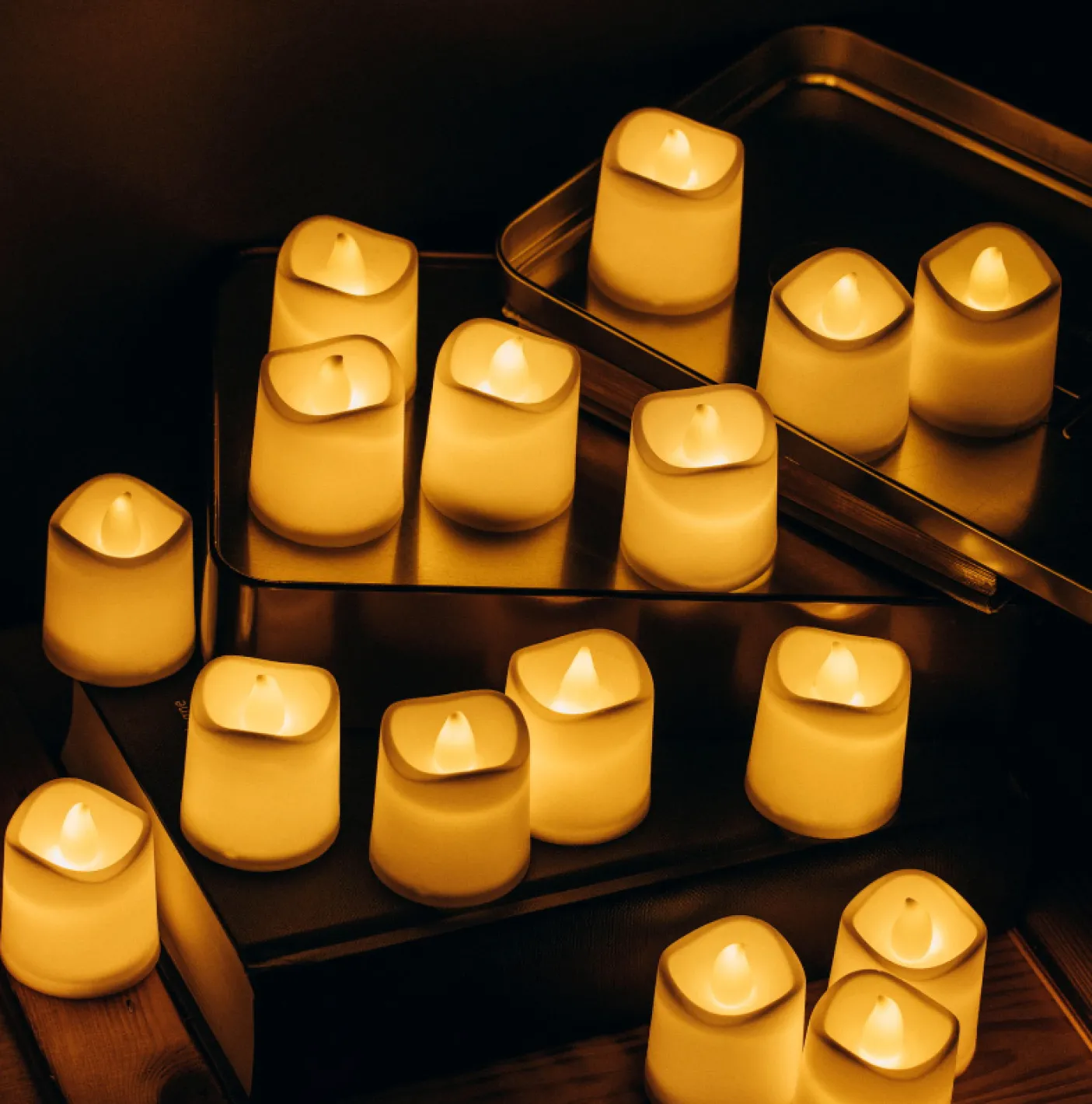 20 pak små LED bloklys