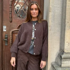 Alpaca cardigan Depeche - Brown