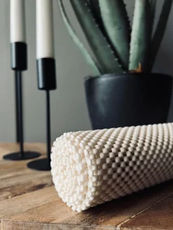 Anti-skrid 45x125cm - Hvid / Grå