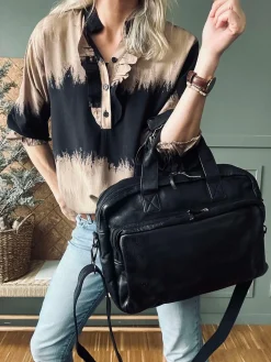 Arbejdstaske - Black Cow leather