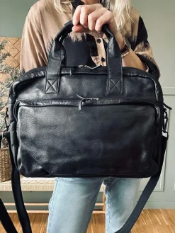 Arbejdstaske - Black Cow leather