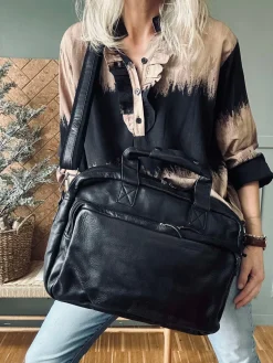 Arbejdstaske - Black Cow leather