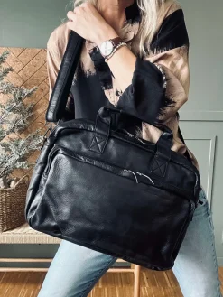 Arbejdstaske - Black Cow leather