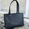 Arbejdstaske / shopper - Black leather