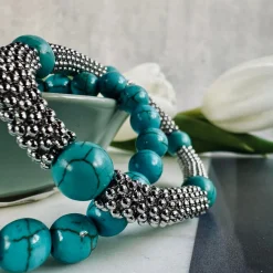 Armbånd Audrey Turkis sæt m. 2 armbånd