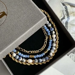 Armbånd Erika Blue - Sæt med 4 armbånd