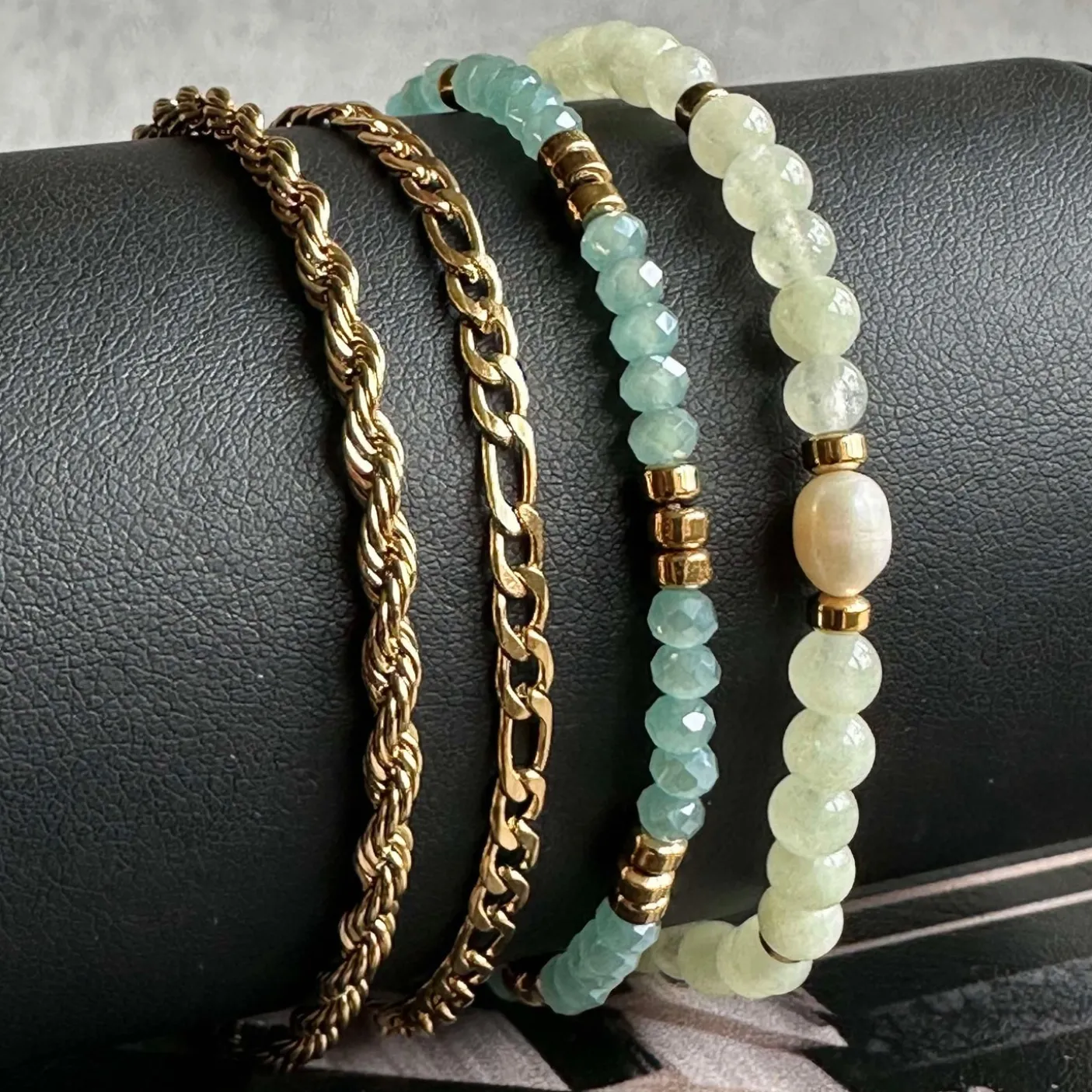 Armbånd Erika Jade - Sæt med 4 armbånd