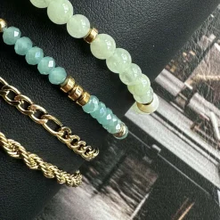 Armbånd Erika Jade - Sæt med 4 armbånd