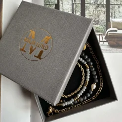 Armbånd Erika Stone - Sæt med 4 armbånd