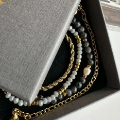 Armbånd Erika Stone - Sæt med 4 armbånd