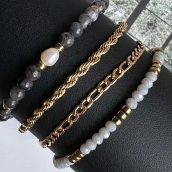 Armbånd Erika Stone - Sæt med 4 armbånd