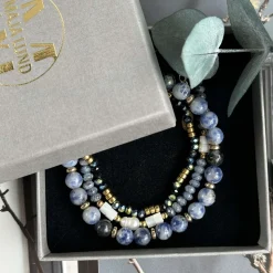 Armbånd GISELE Blue mix – Sæt med 3 stk