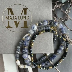 Armbånd GISELE Blue mix – Sæt med 3 stk