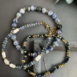 Armbånd GISELE Blue mix – Sæt med 3 stk