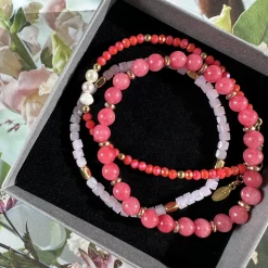 Armbånd GISELE Coral – Sæt med 3 stk