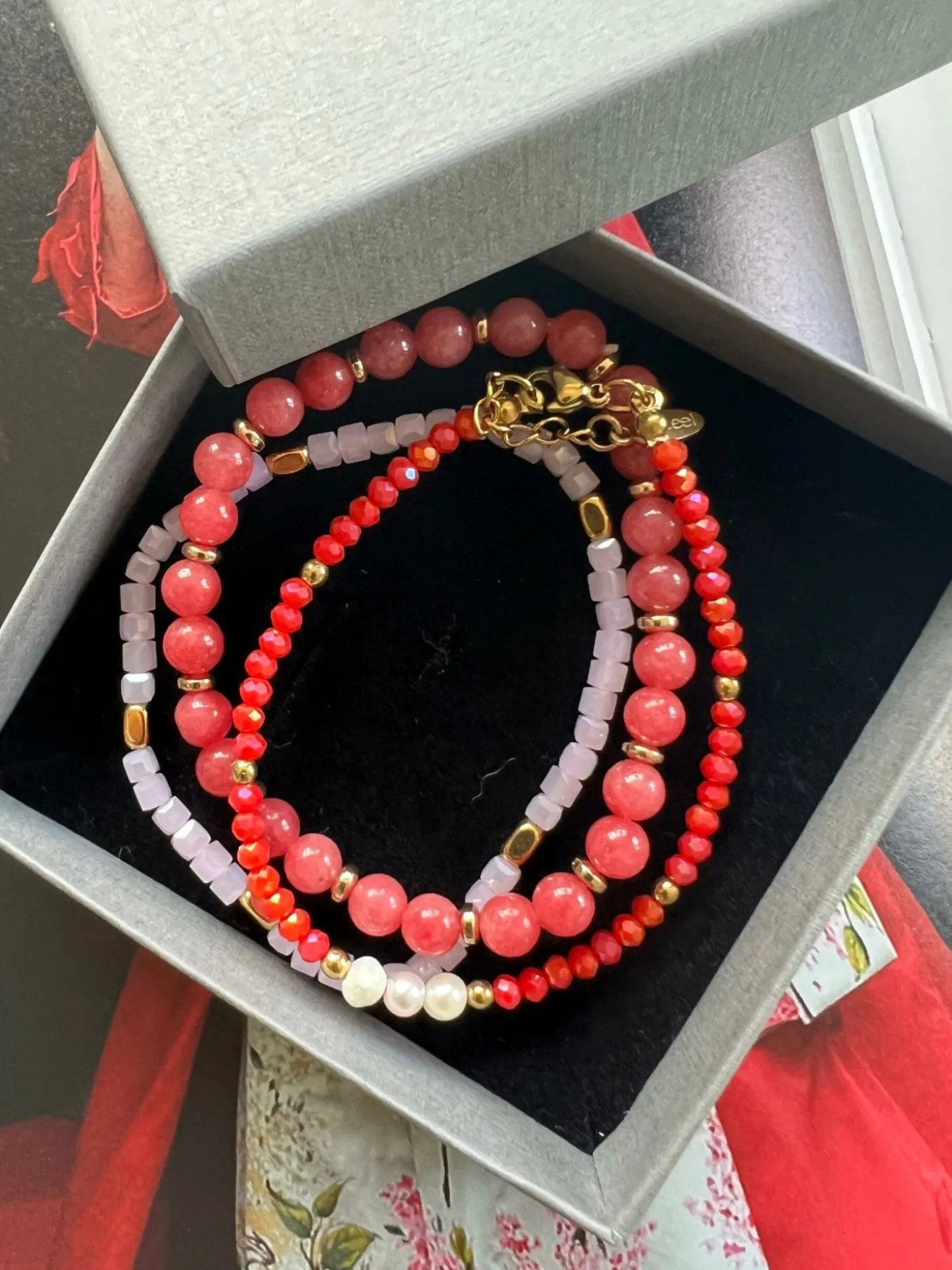 Armbånd GISELE Coral – Sæt med 3 stk