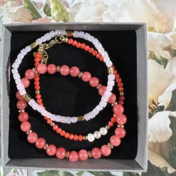 Armbånd GISELE Coral – Sæt med 3 stk