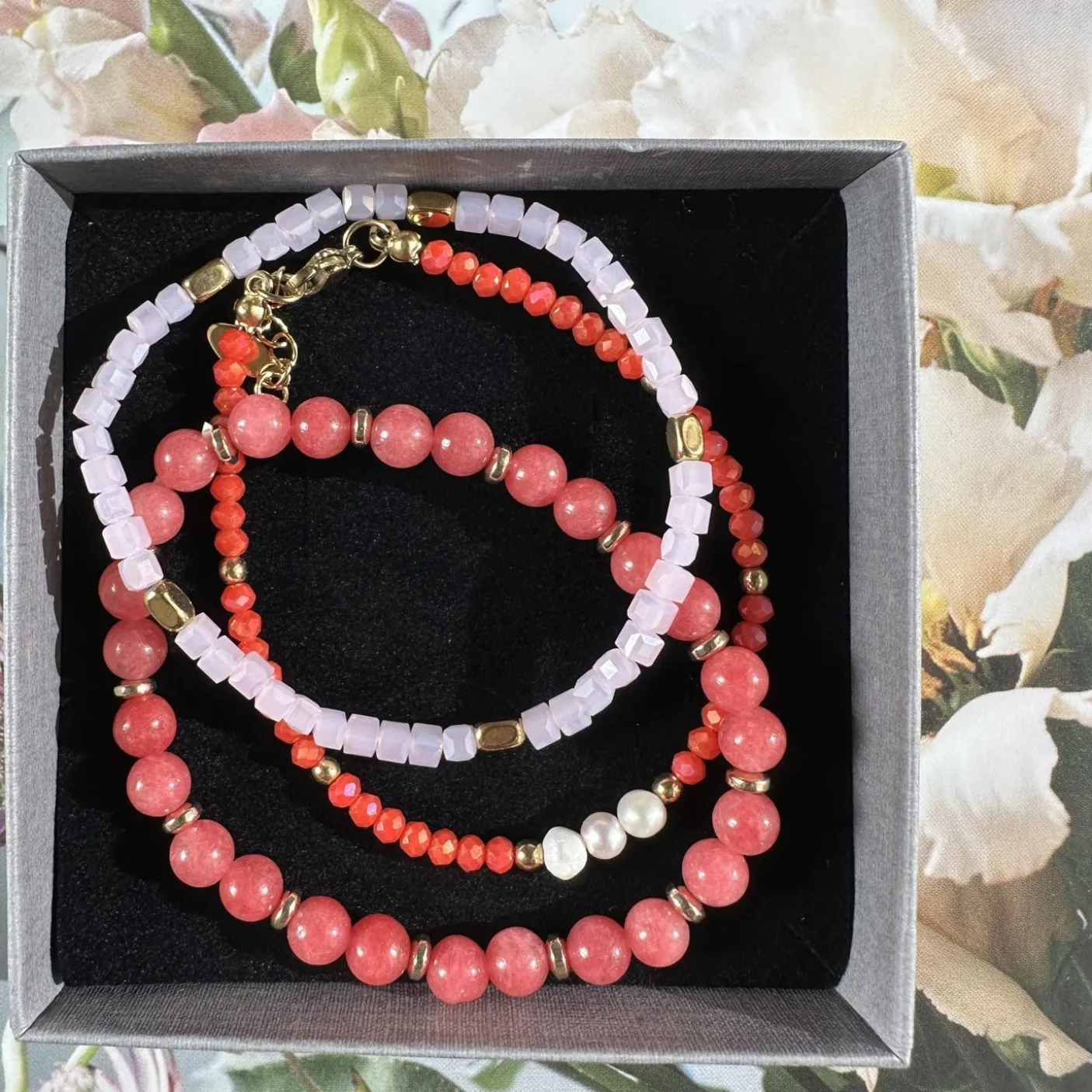 Armbånd GISELE Coral – Sæt med 3 stk