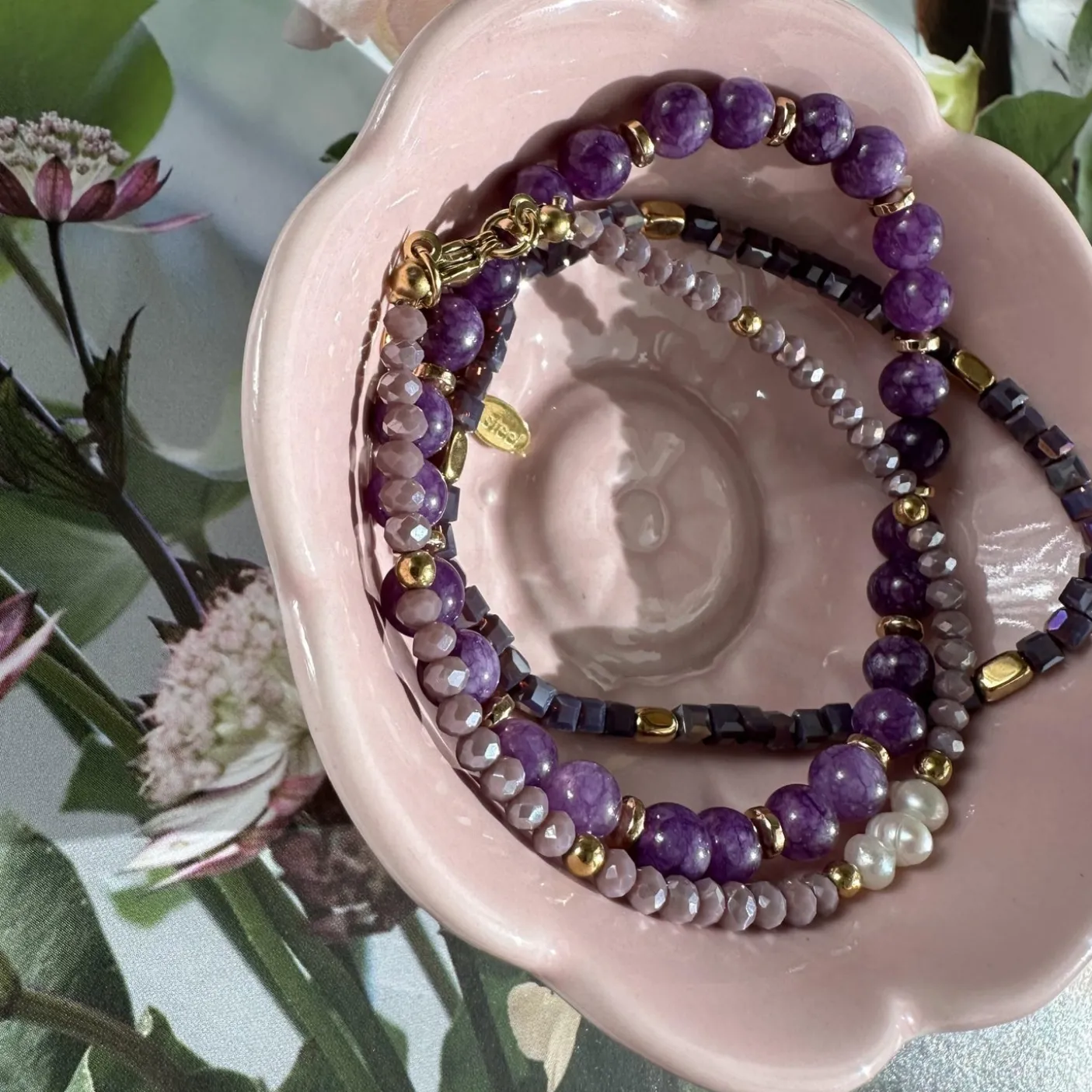 Armbånd GISELE Lavendel – Sæt med 3 stk