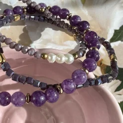 Armbånd GISELE Lavendel – Sæt med 3 stk