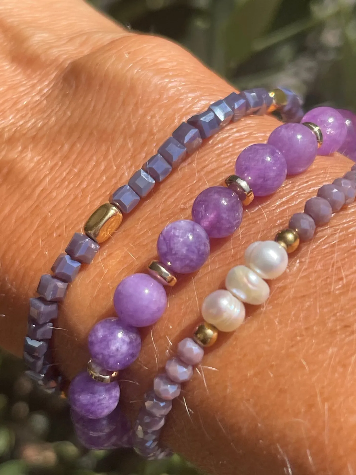 Armbånd GISELE Lavendel – Sæt med 3 stk