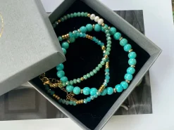 Armbånd GISELE Turkis – Sæt med 3 stk