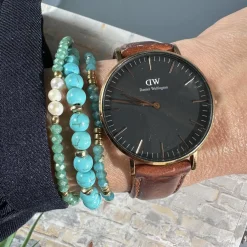 Armbånd GISELE Turkis – Sæt med 3 stk