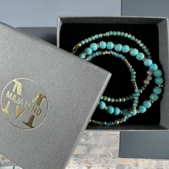 Armbånd GISELE Turkis – Sæt med 3 stk