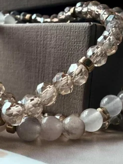 Armbånd Leah Blush/Natur – Sæt med 3 stk