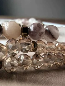 Armbånd Leah Blush/Natur – Sæt med 3 stk