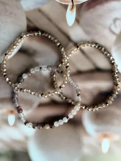 Armbånd Leah Blush/Natur – Sæt med 3 stk