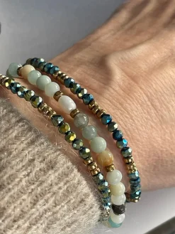 Armbånd Leah Emerald – Sæt med 3 stk