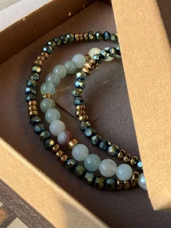 Armbånd Leah Emerald – Sæt med 3 stk