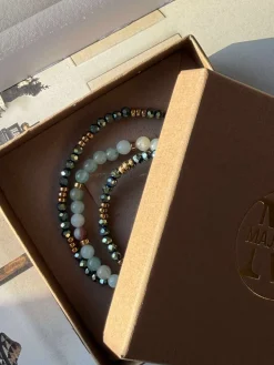 Armbånd Leah Emerald – Sæt med 3 stk