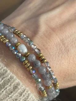 Armbånd Leah Lavendel/Stone – Sæt med 3 stk