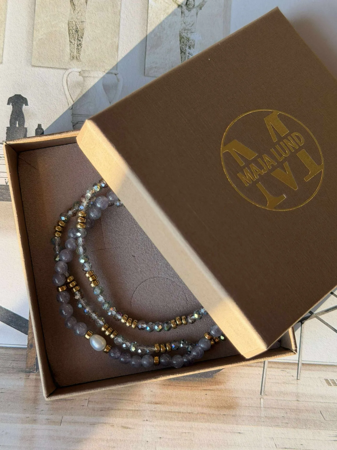 Armbånd Leah Lavendel/Stone – Sæt med 3 stk