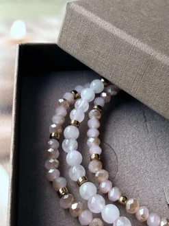 Armbånd Leah Soft Rose – Sæt med 3 stk