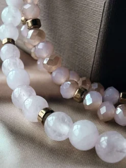 Armbånd Leah Soft Rose – Sæt med 3 stk