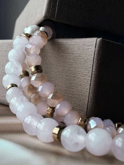 Armbånd Leah Soft Rose – Sæt med 3 stk