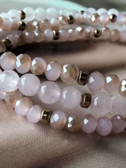 Armbånd Leah Soft Rose – Sæt med 3 stk