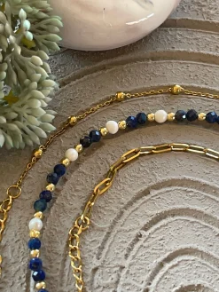 Armbånd Lilja sæt med 3 stk - Ægte ferskvandsperler