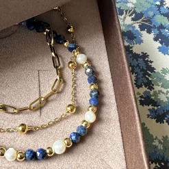 Armbånd Lilja sæt med 3 stk - Ægte ferskvandsperler