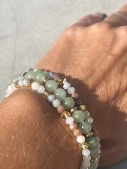 Armbånd Luna Jade Green – Sæt med 3 stk