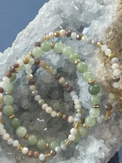 Armbånd Luna Jade Green – Sæt med 3 stk