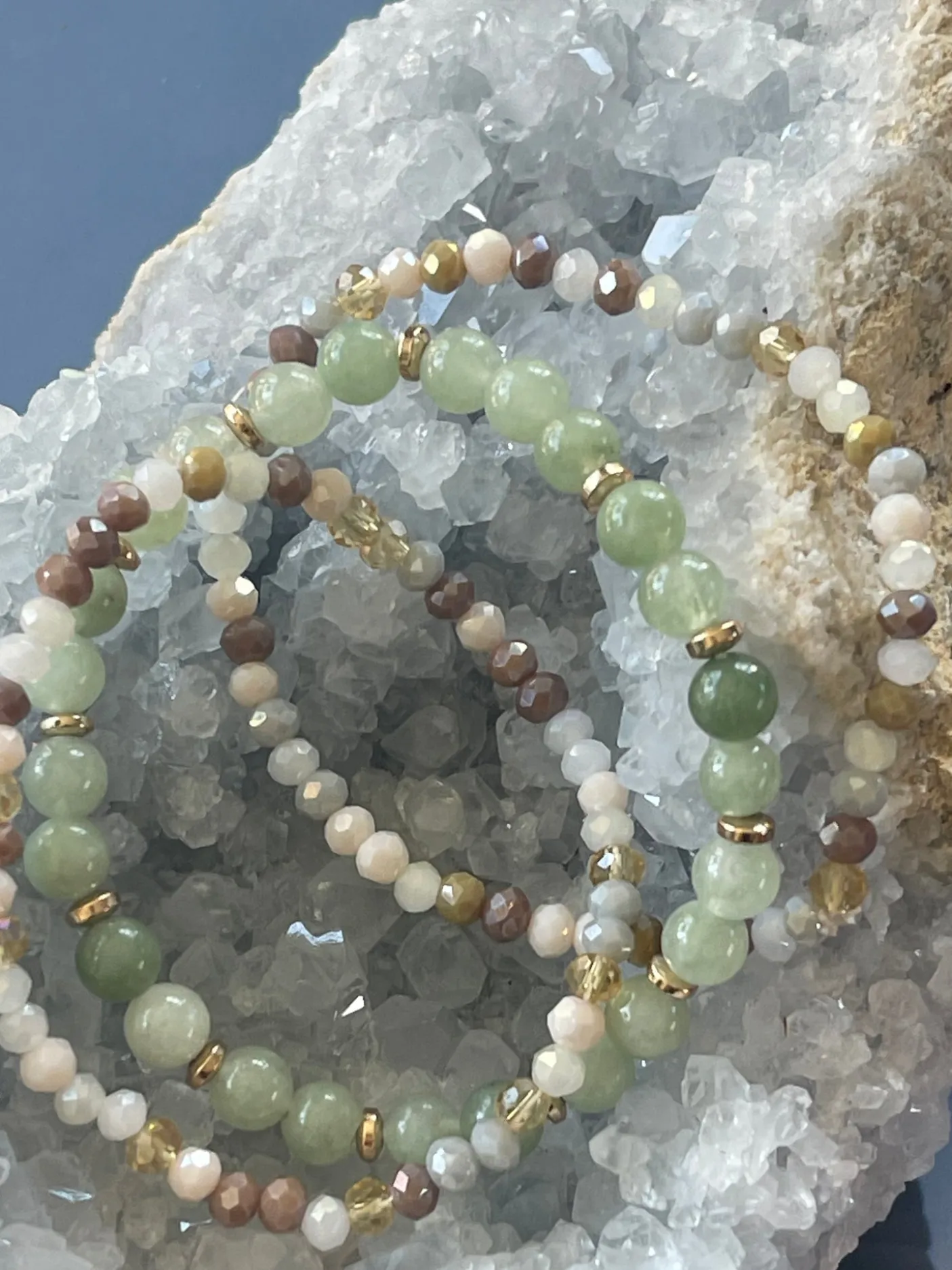 Armbånd Luna Jade Green – Sæt med 3 stk