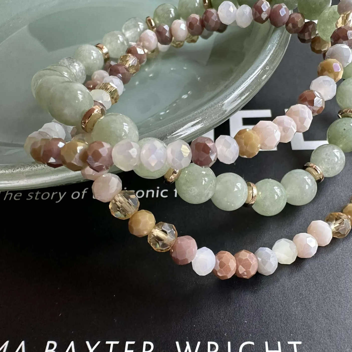 Armbånd Luna Jade Green – Sæt med 3 stk