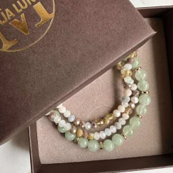 Armbånd Luna Jade Green – Sæt med 3 stk