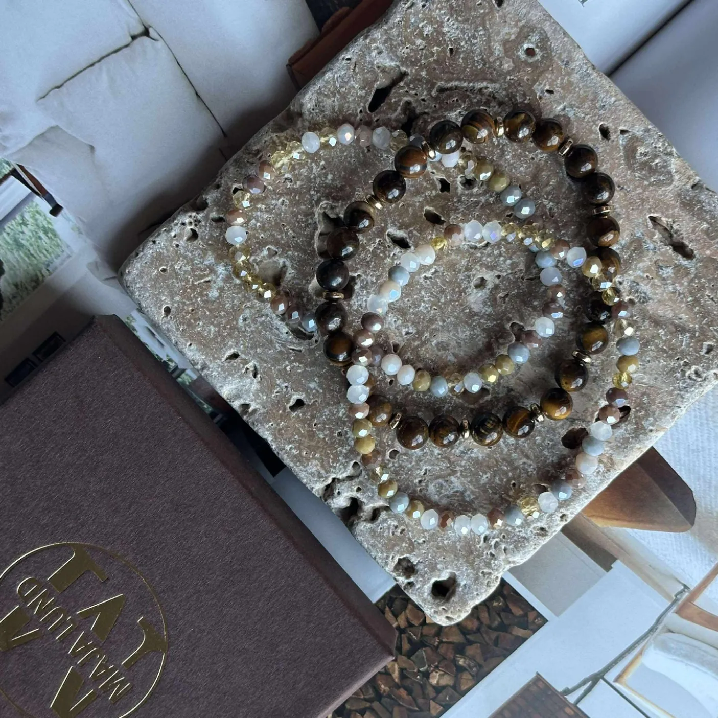 Armbånd Luna Tiger Eye – Sæt med 3 stk