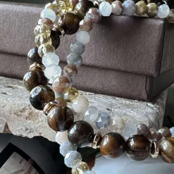 Armbånd Luna Tiger Eye – Sæt med 3 stk