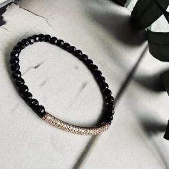 Armbånd Maja ONYX m. forgyldt sterling silver